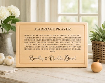 Personalized Marriage Prayer Cutting Board, Wedding Gift-35