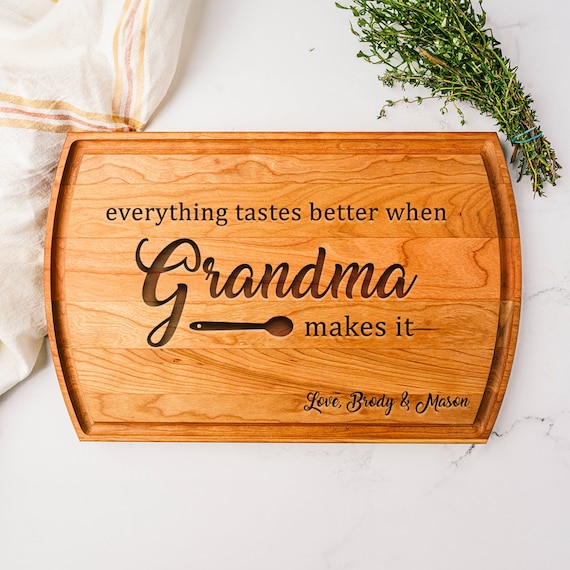 Mothers Day Cutting Board, Grandmother Gift, Grandma Gift, Mothers Day Gift,  Grandma Mothers Day, Mothers Day Gift for Grandma, Wood, Rustic 