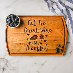 Wine Gift, Personalized Wine Gifts, Thankful Sign, Wine Gift for Weddings, Personalized Cutting Boards, Custom Wine Gifts, Cutting Board image 1