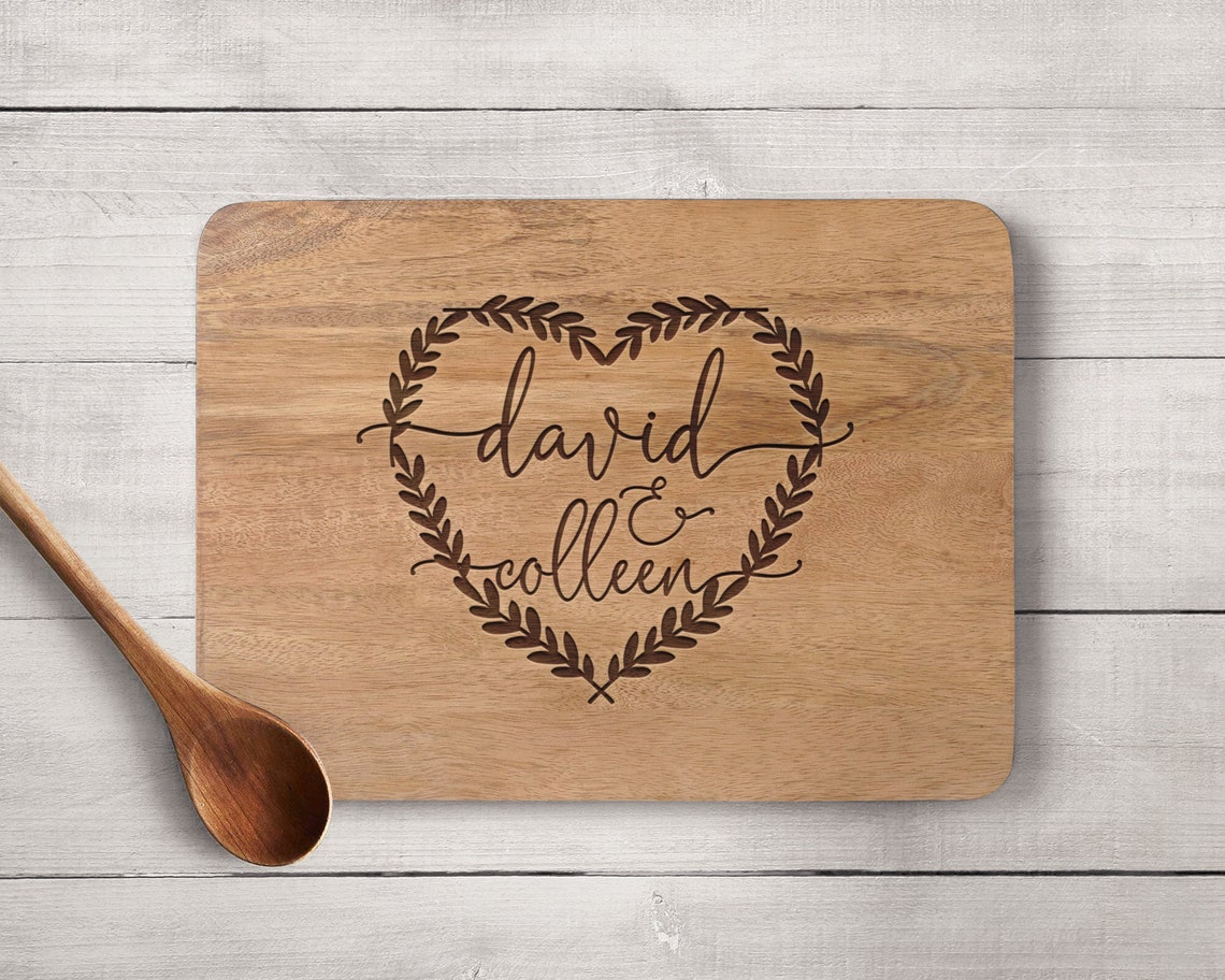 Engraved Cutting Board Engagement Gifts for Couple Couples Etsy