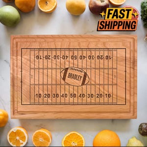 Football Cutting Board, Football Gifts, Football Kitchen Decor, Football Party Decor, Superbowl Party, Football Fan Gift, Football Fan Decor
