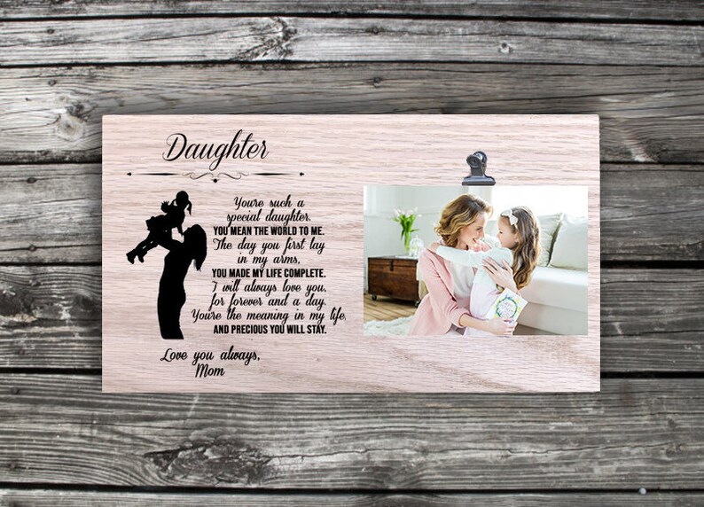 Daughter Gift From Mom Picture Frame For Es Signs Girls Room Decor To
