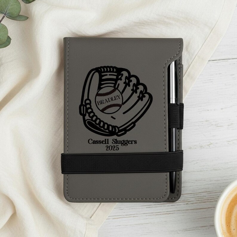 Personalized Softball Glove Pocket Notepad With Pen, Custom Engraved ...