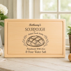 Sourdough Cutting Board Personalized, Sourdough Charcuterie Board, Gift For Bakers, Custom Sourdough Board, Bread Engraved Baking Gift  #1,