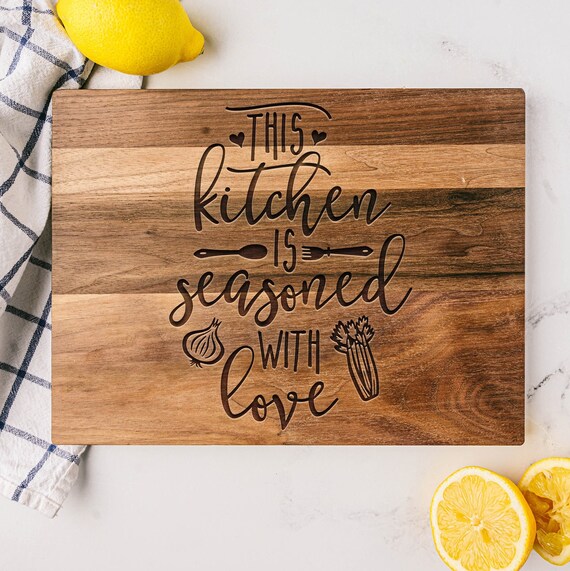Monogram, Custom Engraved, Laser Engraved, Personalized Board -(Board Not  Included) - Adirondack Kitchen