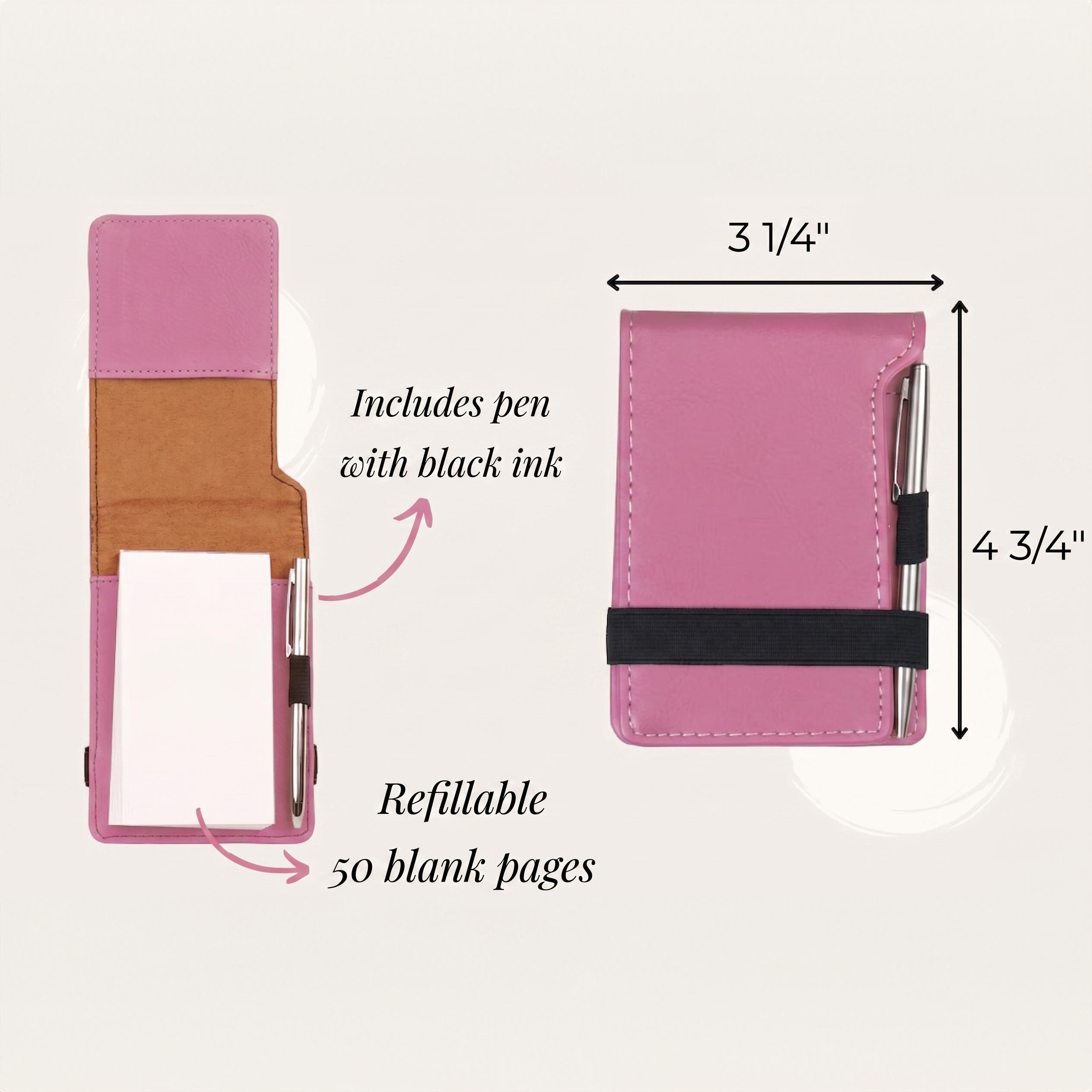 Personalized Construction Pocket Notepad With Pen- Vegan Leather ...