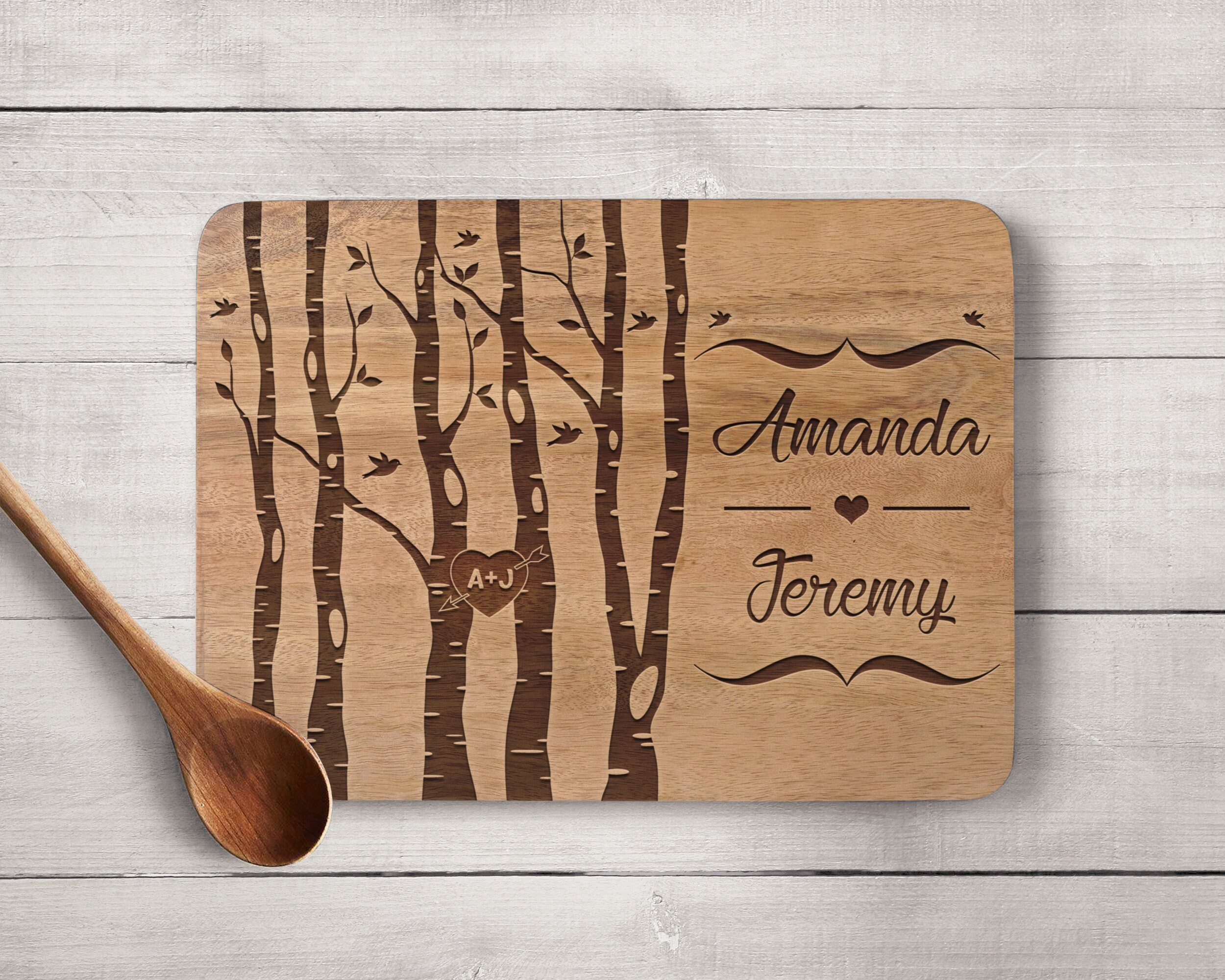 Personalized Cutting Board Tree Wood Custom Cutting Board Etsy