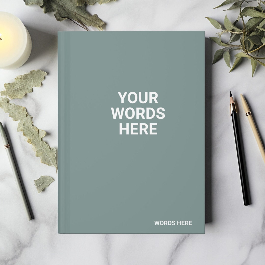 Personalized Hardcover Journal: Custom Text, Logo Book - Etsy