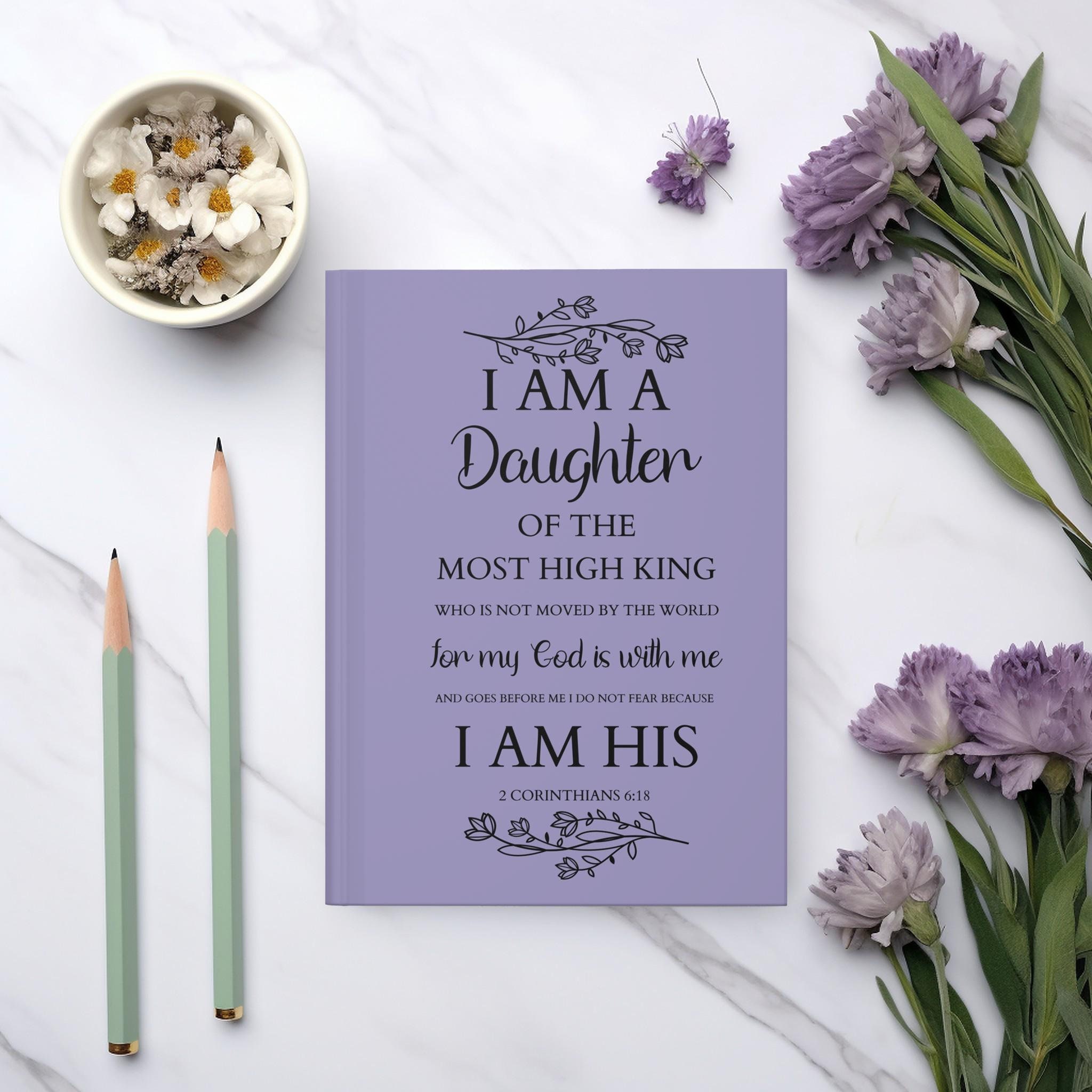 Christian Journal: Daughter of the Most High King, Bible Verse Notebook