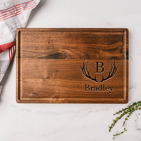 Antler Cutting Board Personalized Etsy