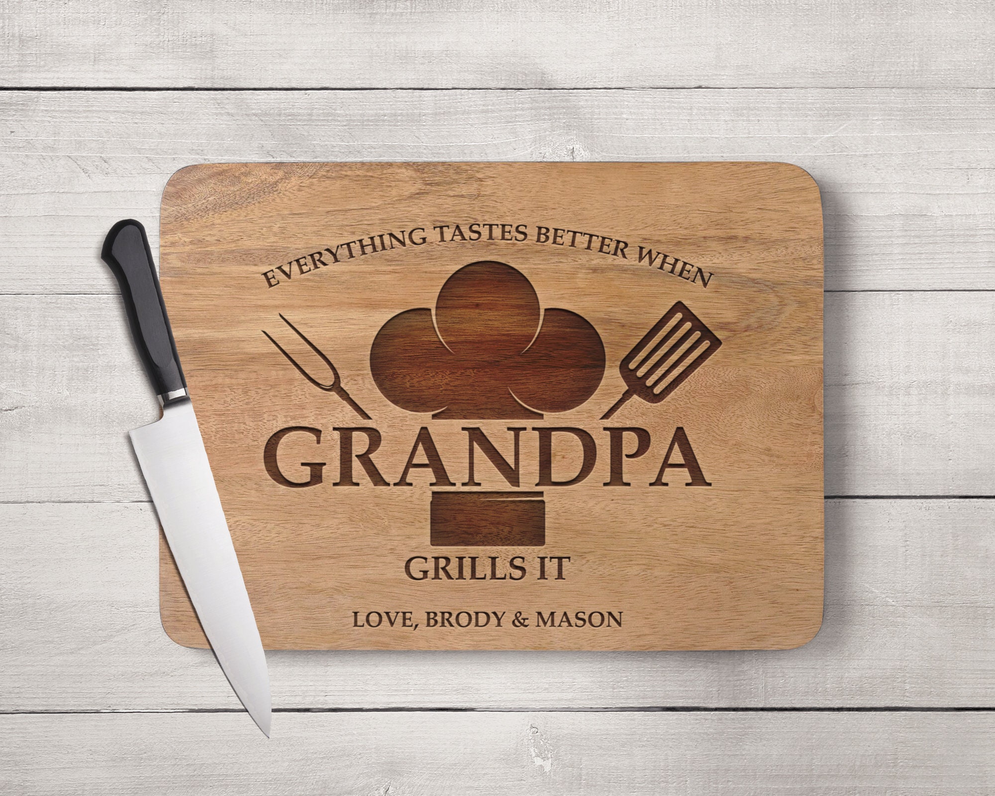 Download Grandpa Gift Grandpa Cutting Board Grilling Gifts Grandpa Etsy