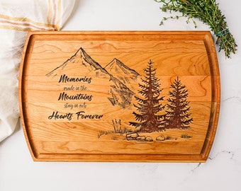 Mountain Cutting Board, Mountain Decor, Mountain Decorations, Mountain Gift, Mountain Gifts for Him, Outdoor Enthusiast, Outdoor Lover Gift