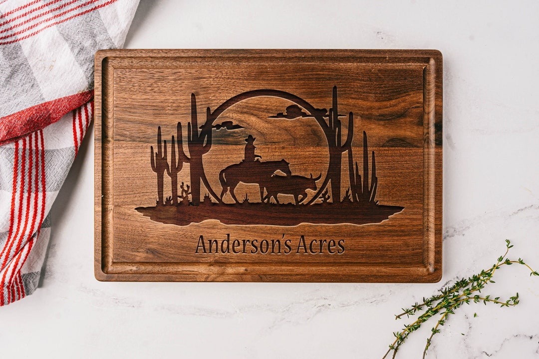 Personalized Gift Horse Cutting Board Cattle Cutting Board Etsy
