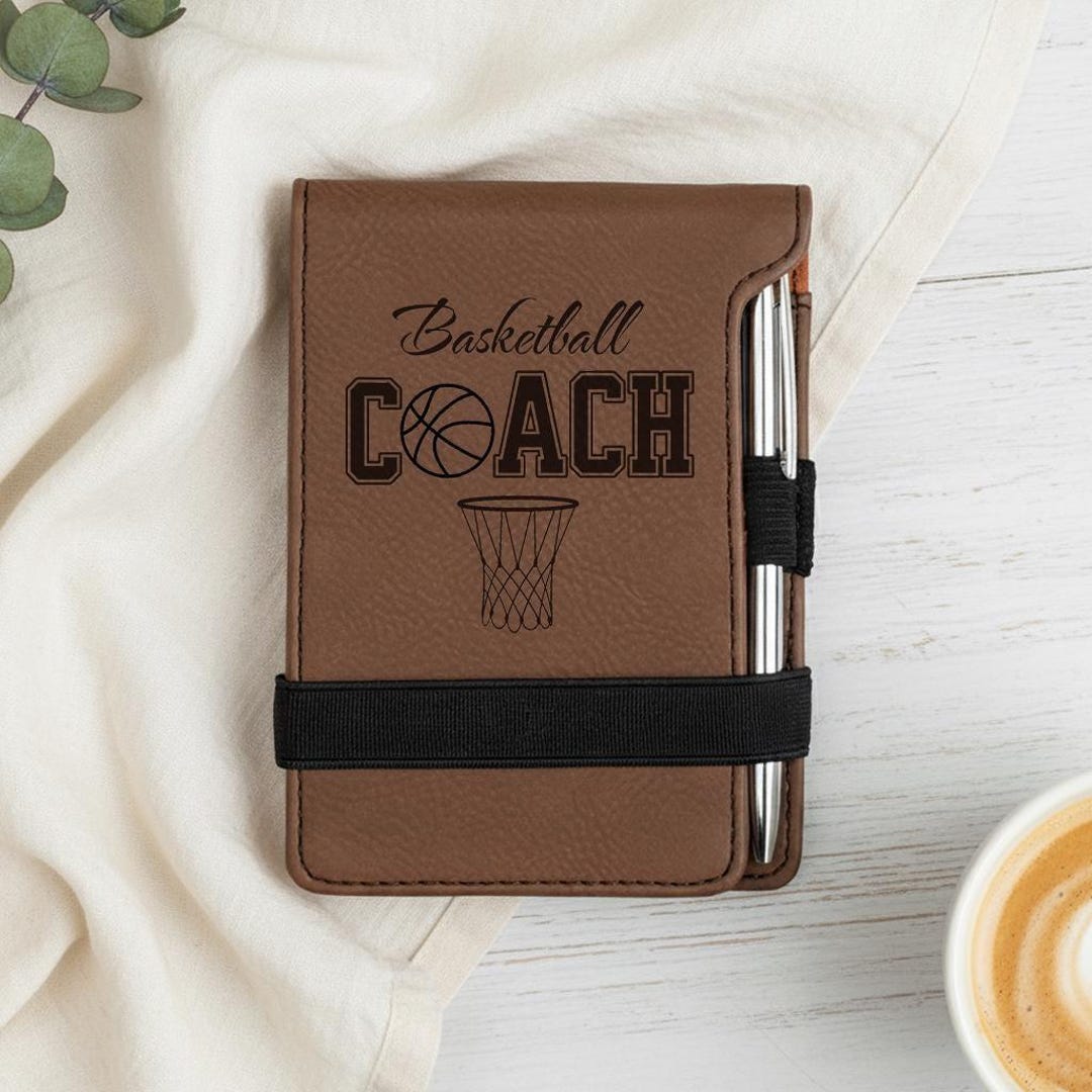 Personalized Basketball Coach Mini Pocket Notepad – Engraved Notebook ...