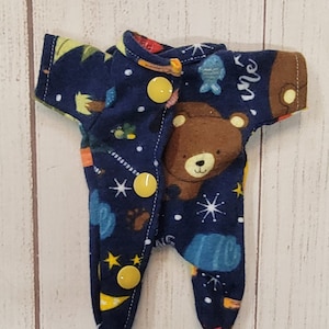 Handmade Flannel Sleeper Doll Outfit