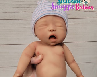 Handmade in USA 16" Full Body Silicone Baby Doll  "Charlie" Painted