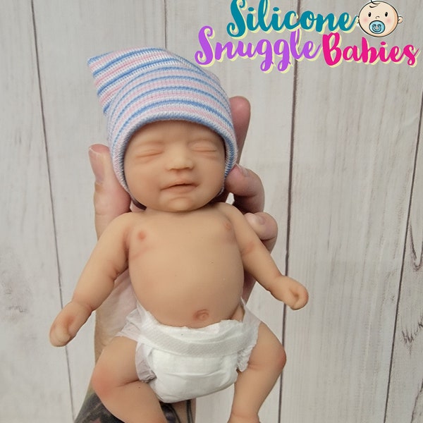 Handmade in USA 7" Micro Preemie Full Body Silicone Baby Doll "Madison" or "Matthew" Painted