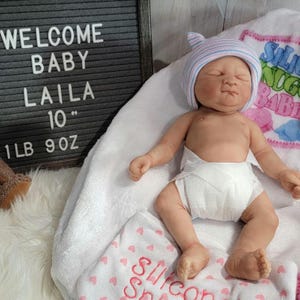 Handmade 10&quot; Silicone Baby Doll &quot;Laila or &quot;Liam&quot; Enhanced Realism Edition