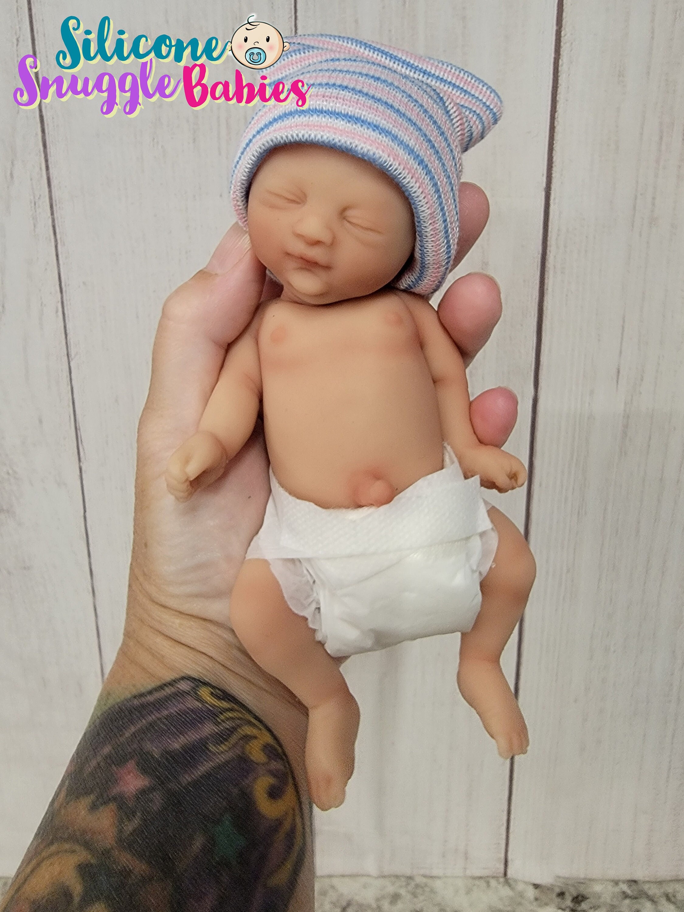 33CM Full Body Solid Silicone Girl Baby Reborn Doll Painted Real