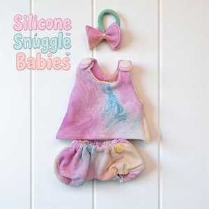 3 Piece Tank Top with Bloomers and Bow Headband Doll Outfit