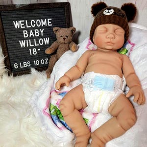 Authentic 18" Silicone Baby Doll "Willow" or "William" Enhanced Realism Edition Handmade by Artist