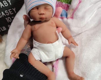 Handmade 10" Silicone Baby Doll - "Casey" Enhanced Realism Edition