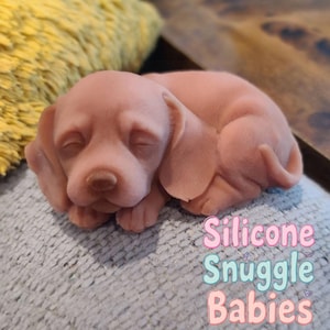 3&quot; Silicone Sleeping Puppy Dog Shelf Sitter
