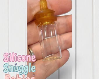 Miniature Glass Baby Bottle for Dolls