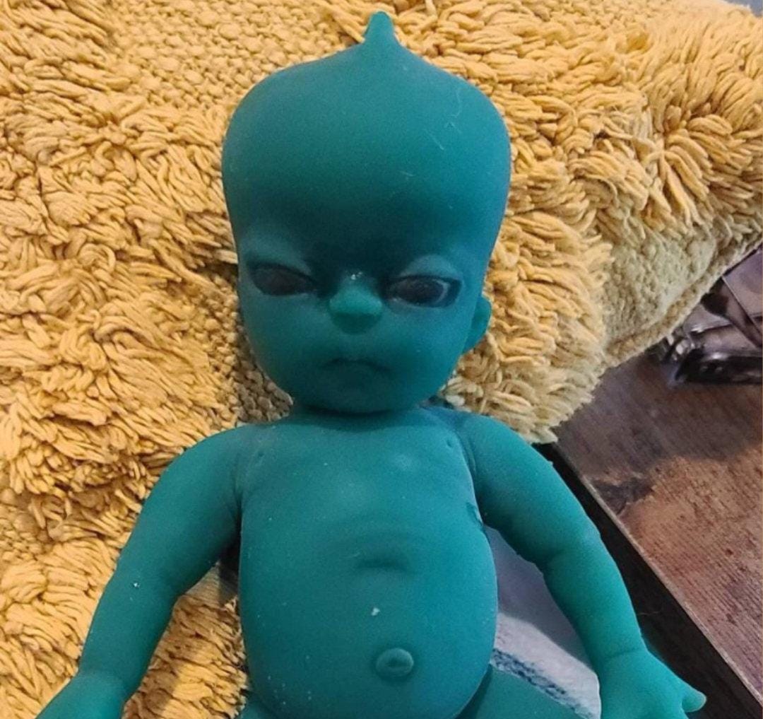 Authentic 7" Alien Silicone Baby Doll "lunar" Handmade by Artist - Etsy