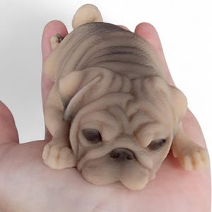 5&quot; Pug Full Body Silicone Shelf Sitter