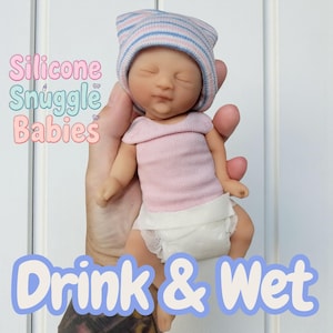 7&quot; Drink and Wet Silicone Baby Doll &quot;Tobi&quot;
