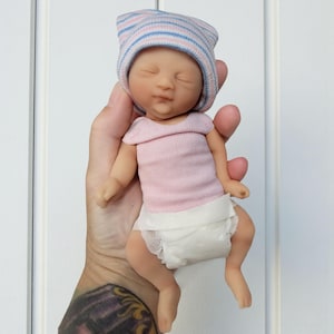 Silicone Baby Girl Doll 6 inches &quot;Tobi&quot;