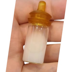 Miniature Glass Baby Bottle for Doll Prop or Doll Accessories