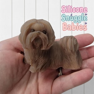 2.5&quot; Silicone Maltese Dog Shelf Sitter