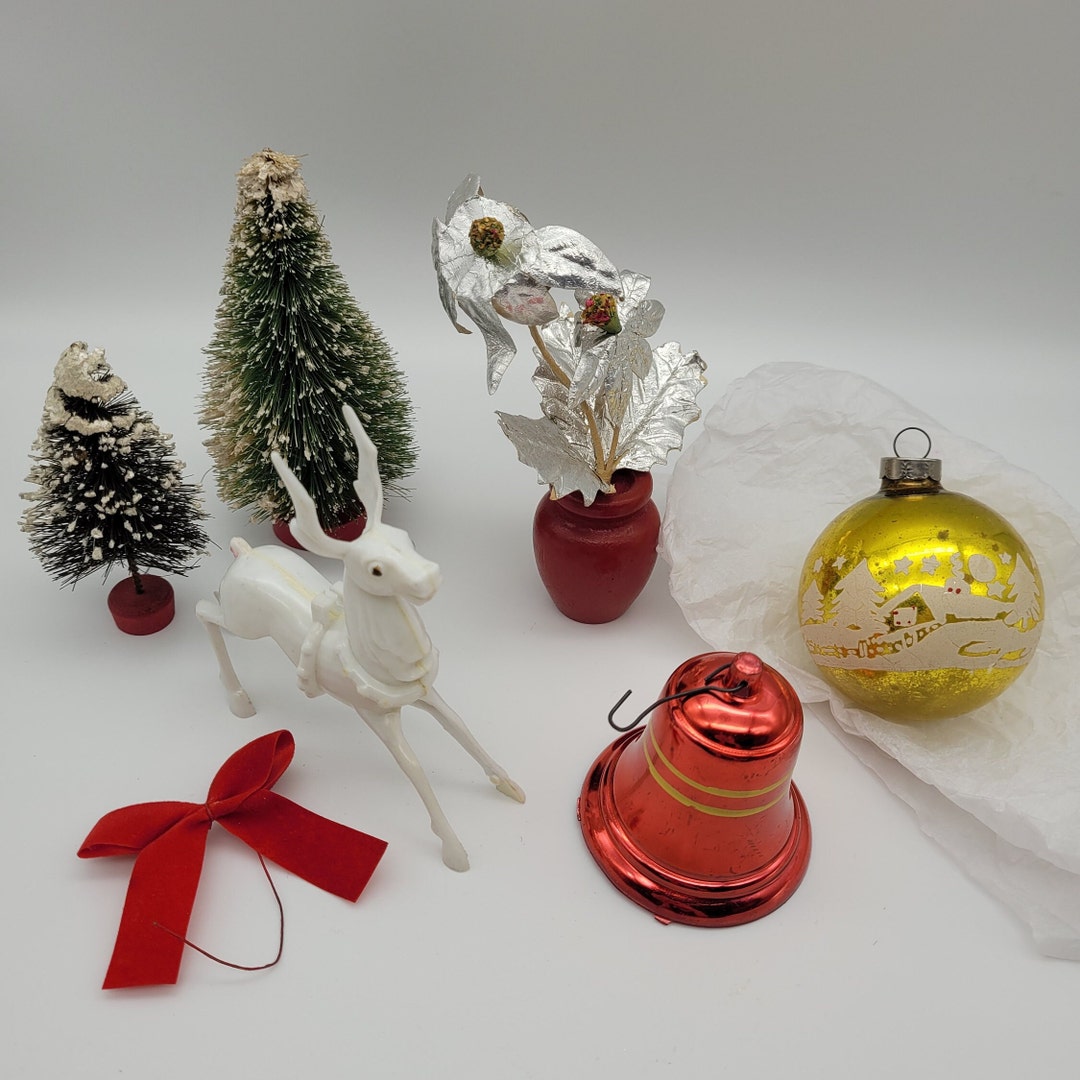 Vintage Bottle Brush Christmas Trees 