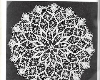 PDF - Spinnennetz Häkeldeckchen - Elizabeth Huddleson Häkelanleitung - Vintage Häkelanleitung