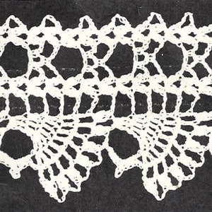 PDF - Edge No. 3 -  Elizabeth Hiddleson crochet pattern - vintage crochet pattern