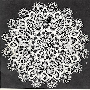 PDF - Day Break Crochet Doily - wzór szydełkowy Elizabeth Hiddleson - Wzór szydełkowy Vintage
