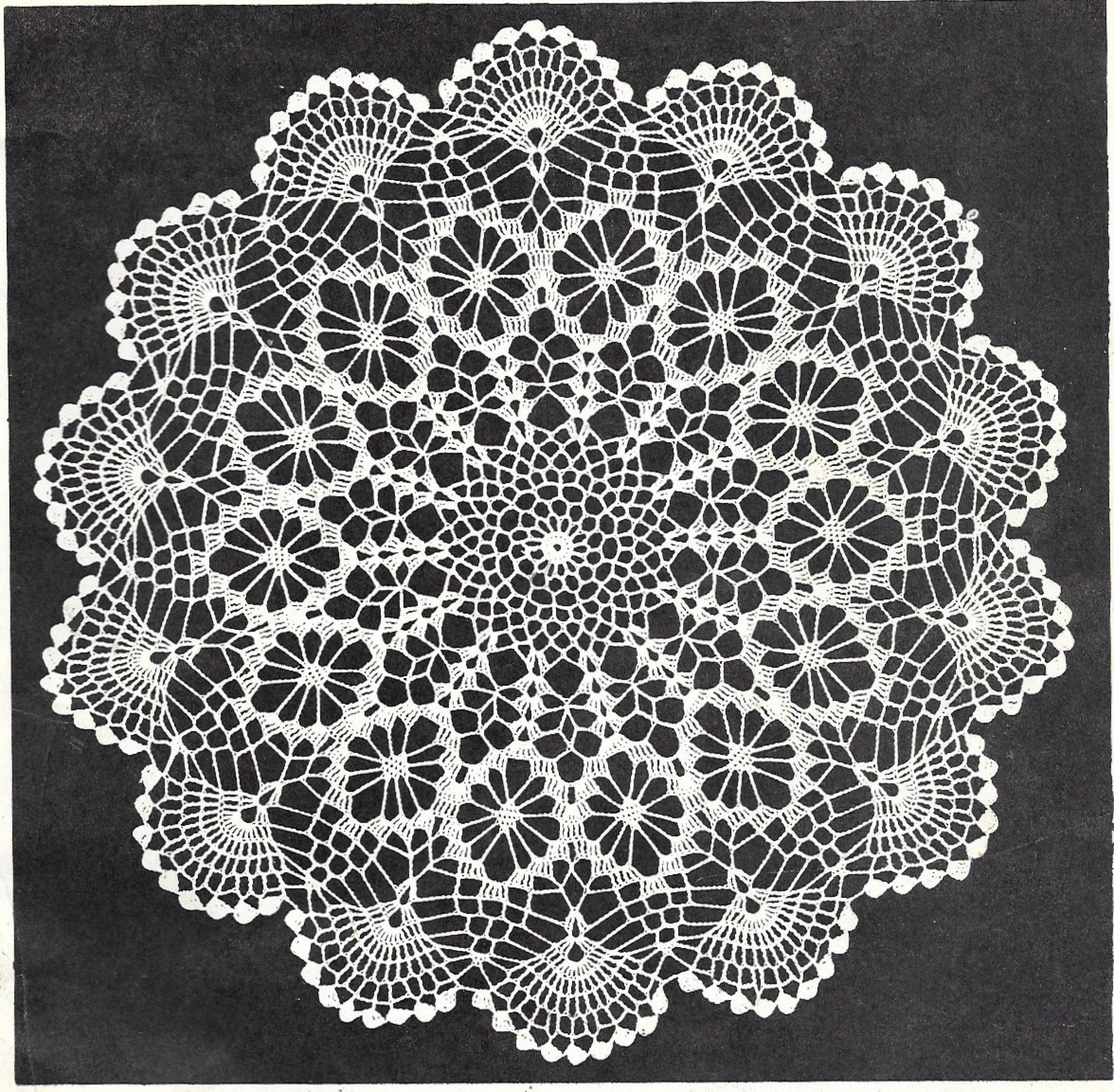 Spider Fan Vintage Doily Crochet Pattern