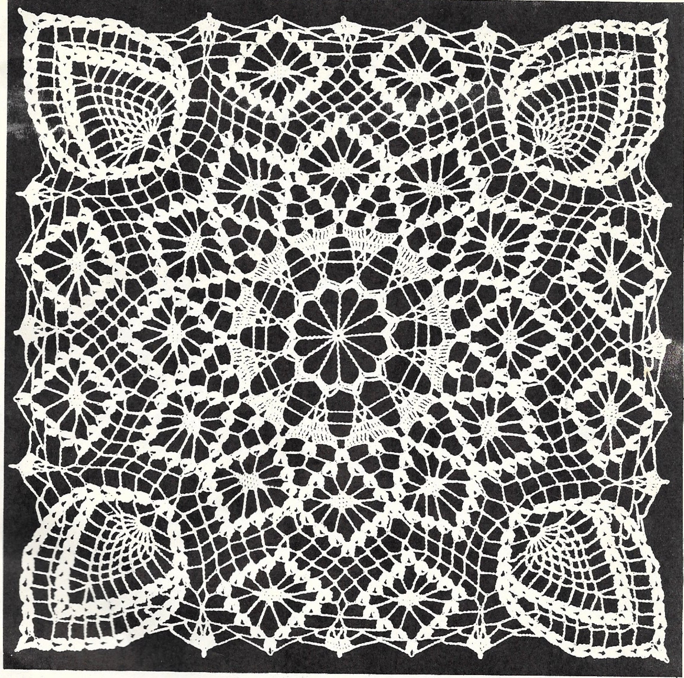 35 Crochet Tablecloth Patterns with Doilies, Motifs, and Table Runners 31 Square Doily