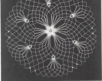 PDF - Spun Gold Crochet Lace Deckchen Anleitung - Elizabeth Hoodleson Häkelanleitung - vintage Häkelanleitung