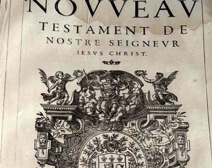 1604 French Holy Bible - Illustrated - La Saincte Bible - Antique Collectible - Large Folio