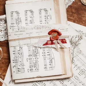 20 Assorted Vintage Music Sheet Pages - Paper Ephemera - 1800's - 1900's - Junk Journaling - Collage - Scrapbooking