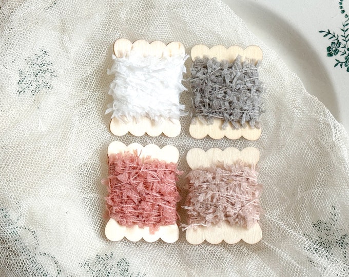 Junk Journal Yarn Sample - 5 Meters - Mixed Media - Scrapbooking - Collage - Novelty Yarn - Butterfly Yarn