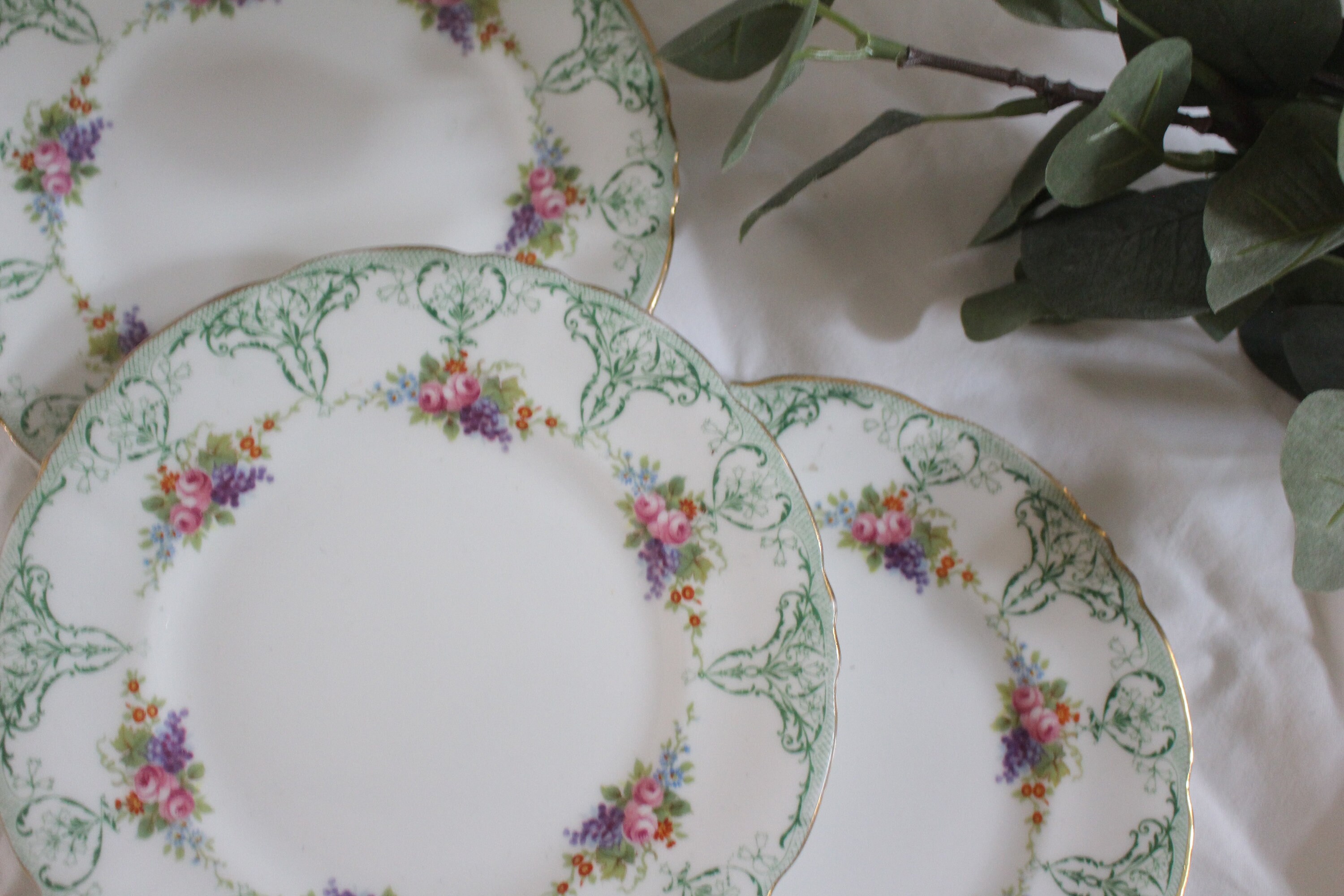 Ensemble de 3 Petites Assiettes Royal Doulton Vintage