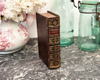 1695 Antique French Leather Bound Book - 17th Century