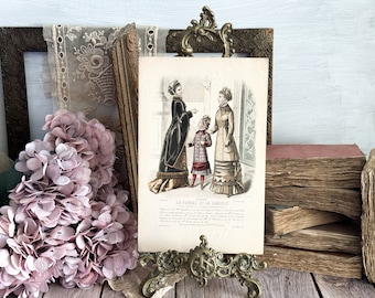 Antique French Fashion Print - 19th Century