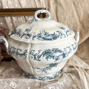Antique French Ironstone Tureen - Soupiere