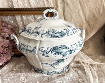 Antique French Ironstone Tureen - Soupiere