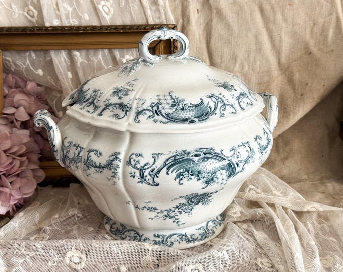 Antique French Ironstone Tureen - Soupiere